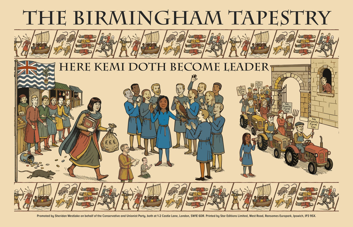 The Birmingham Tapestry: Here Kemi Doth Become Leader Tea Towel