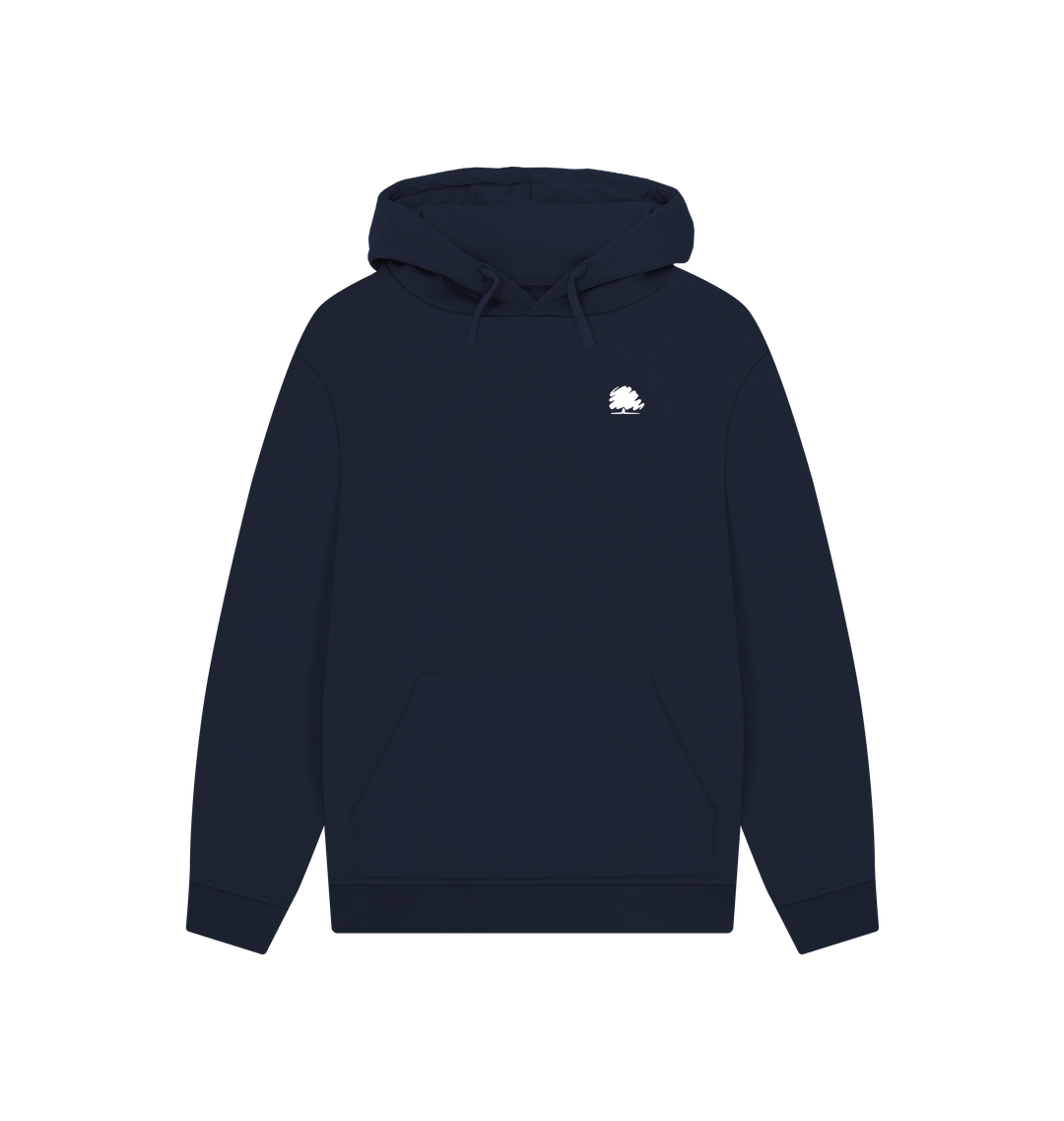 Navy Printed Hoody Front