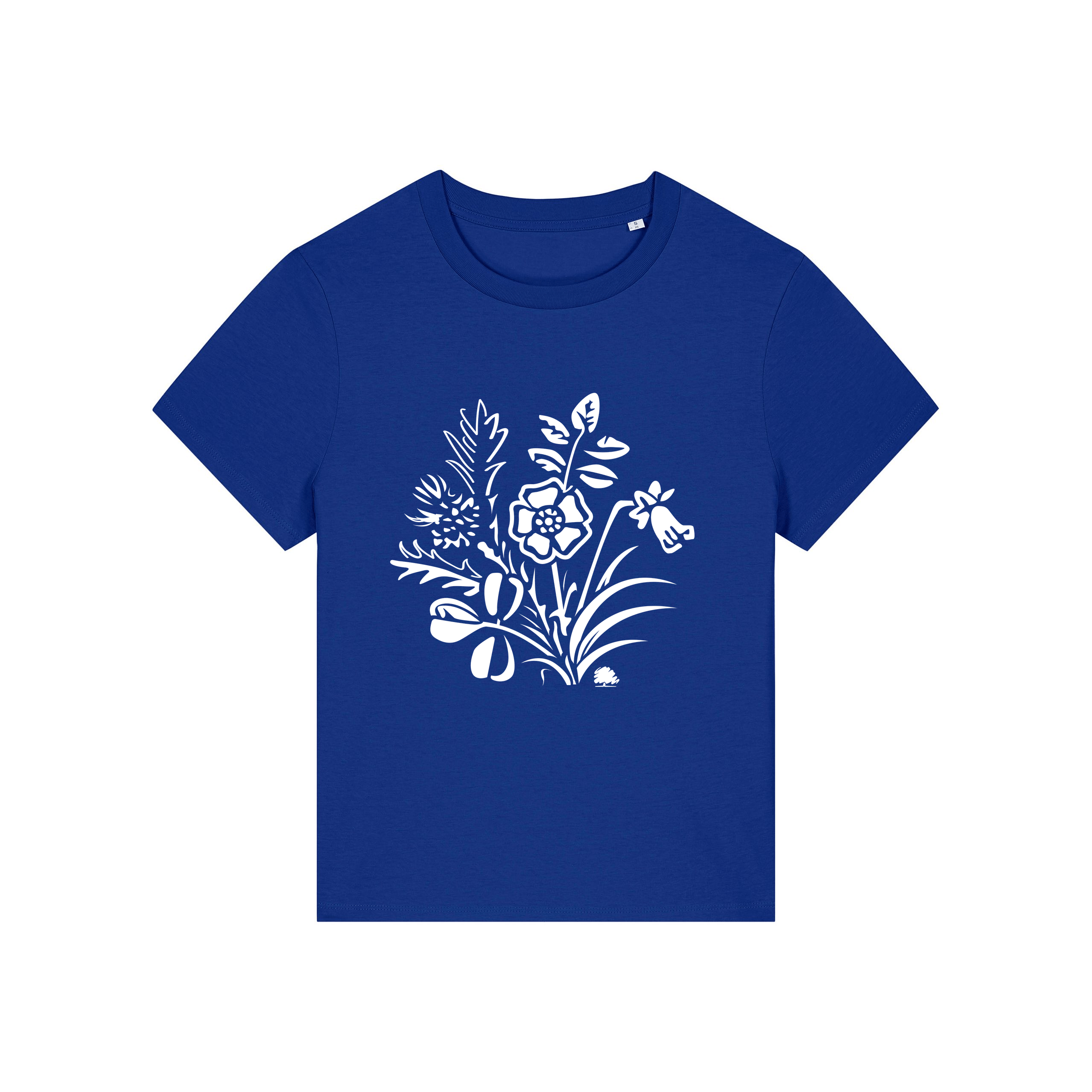 Worker Blue Printed T-shirt Front