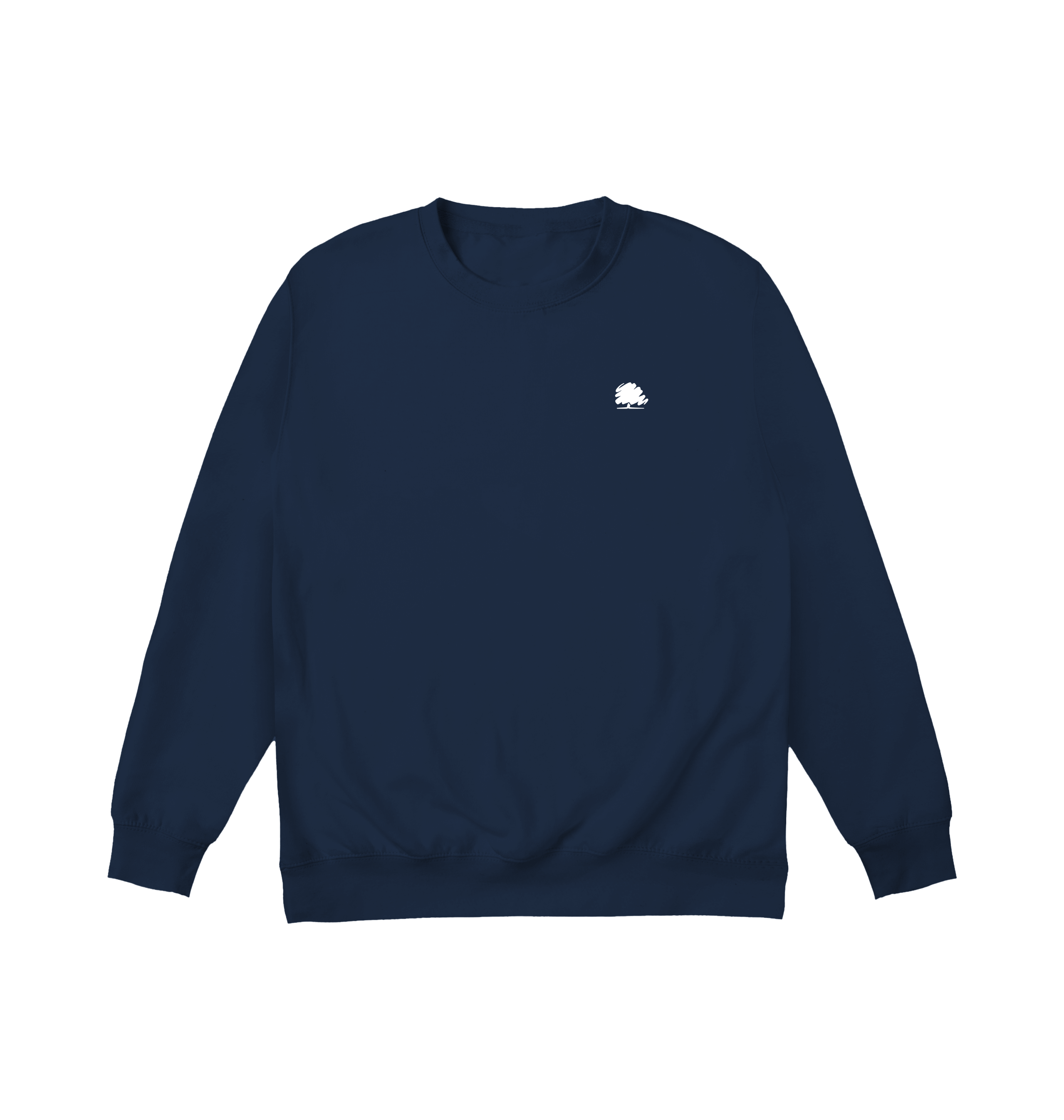 New French Navy Printed Sweater Front