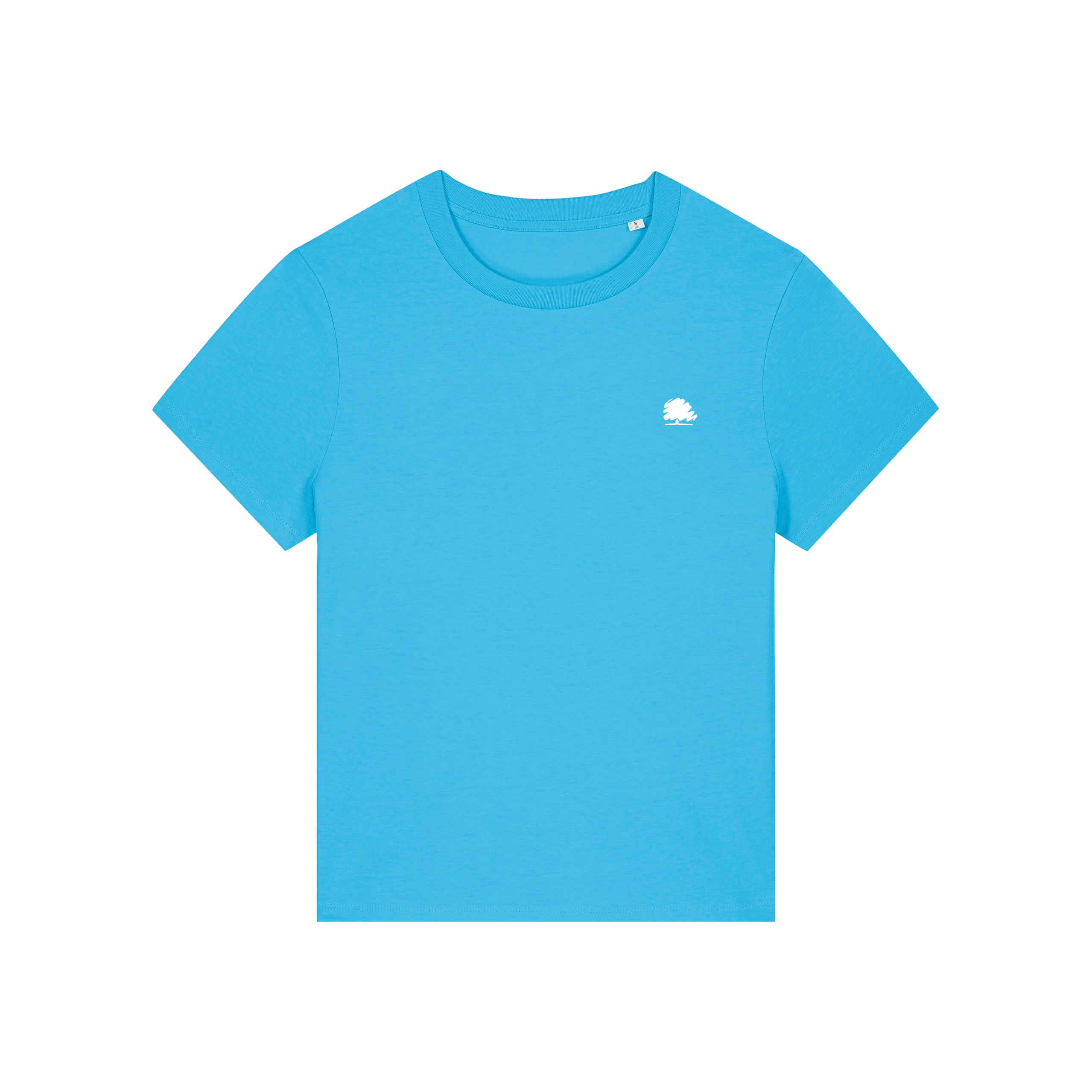 Aqua Blue Printed T-shirt Front