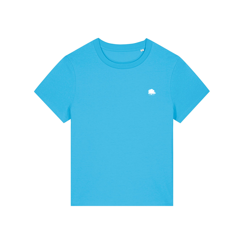 Aqua Blue Printed T-shirt Front
