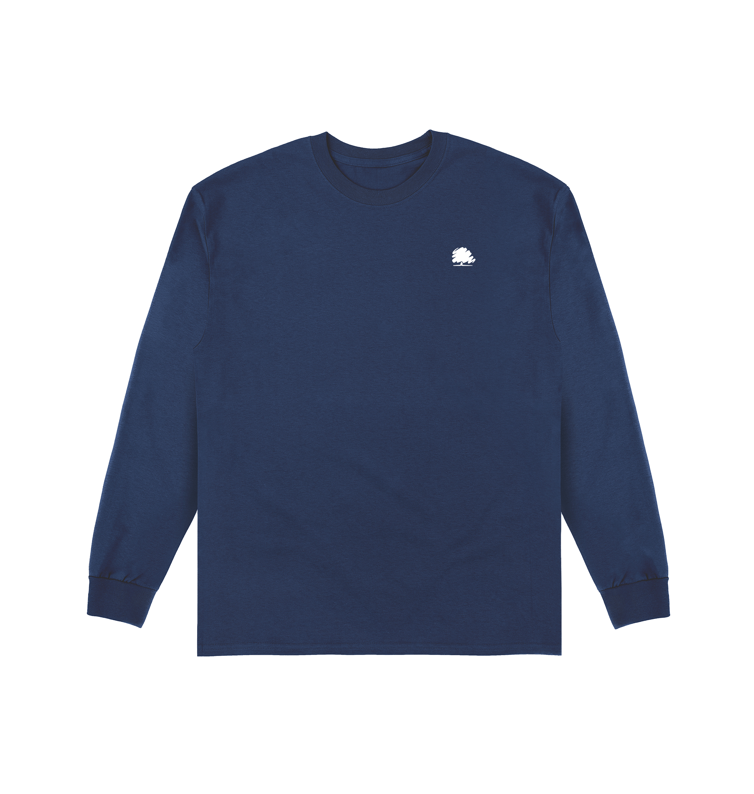 Sport Dark Navy Printed Long Sleeve T Shirt Front