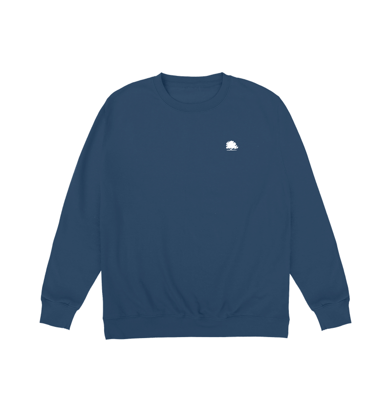Airforce Blue Printed Sweater Front