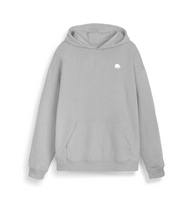 Heather Grey Printed Sweater Front