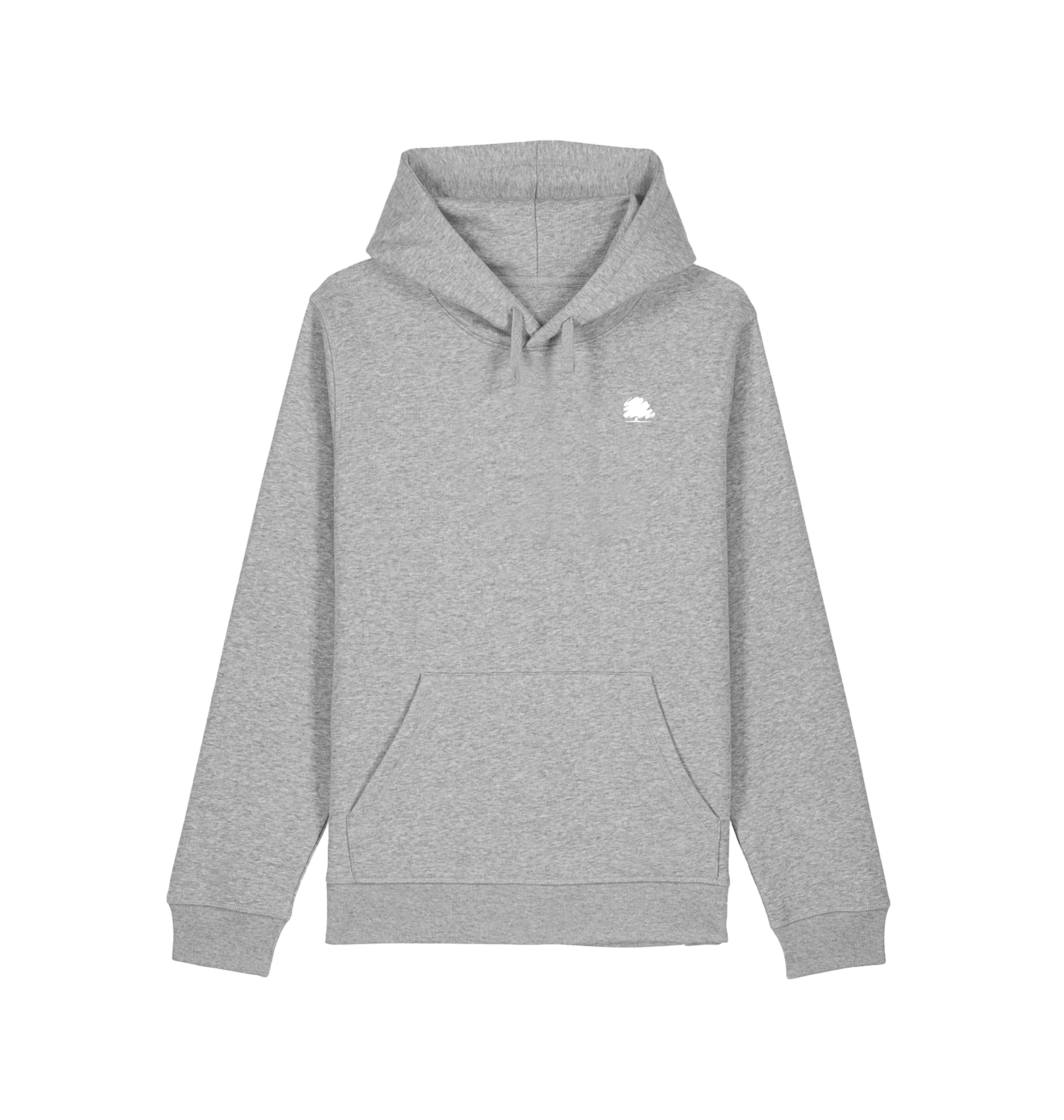 Heather Grey Printed Hoody Front