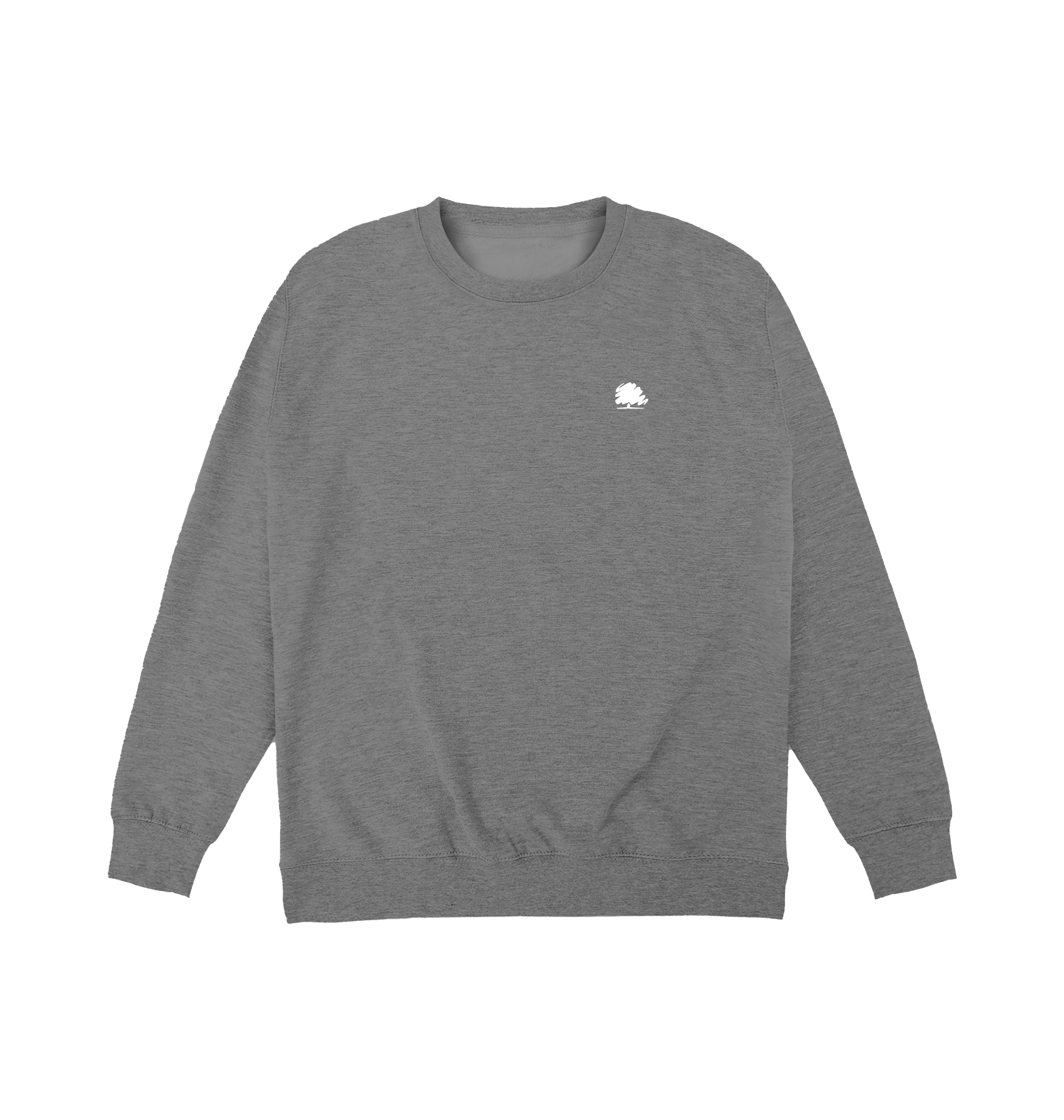 Graphite Heather Printed Sweater Front