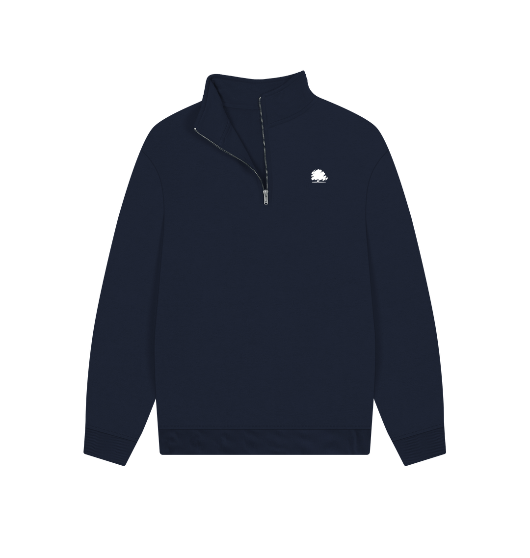 Navy Printed Sweater Front