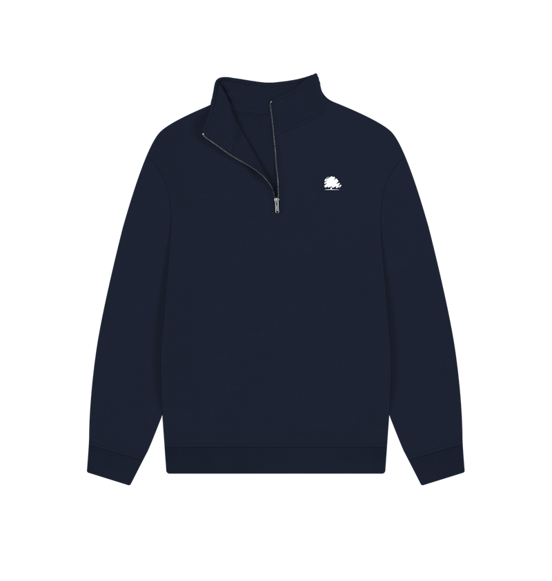 Navy Printed Sweater Front