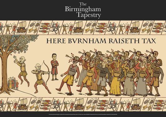 The Birmingham Tapestry: Here Burnham Raiseth Tax Poster