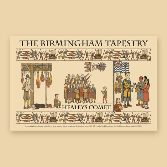 The Birmingham Tapestry: Healeys Comet Tea Towel