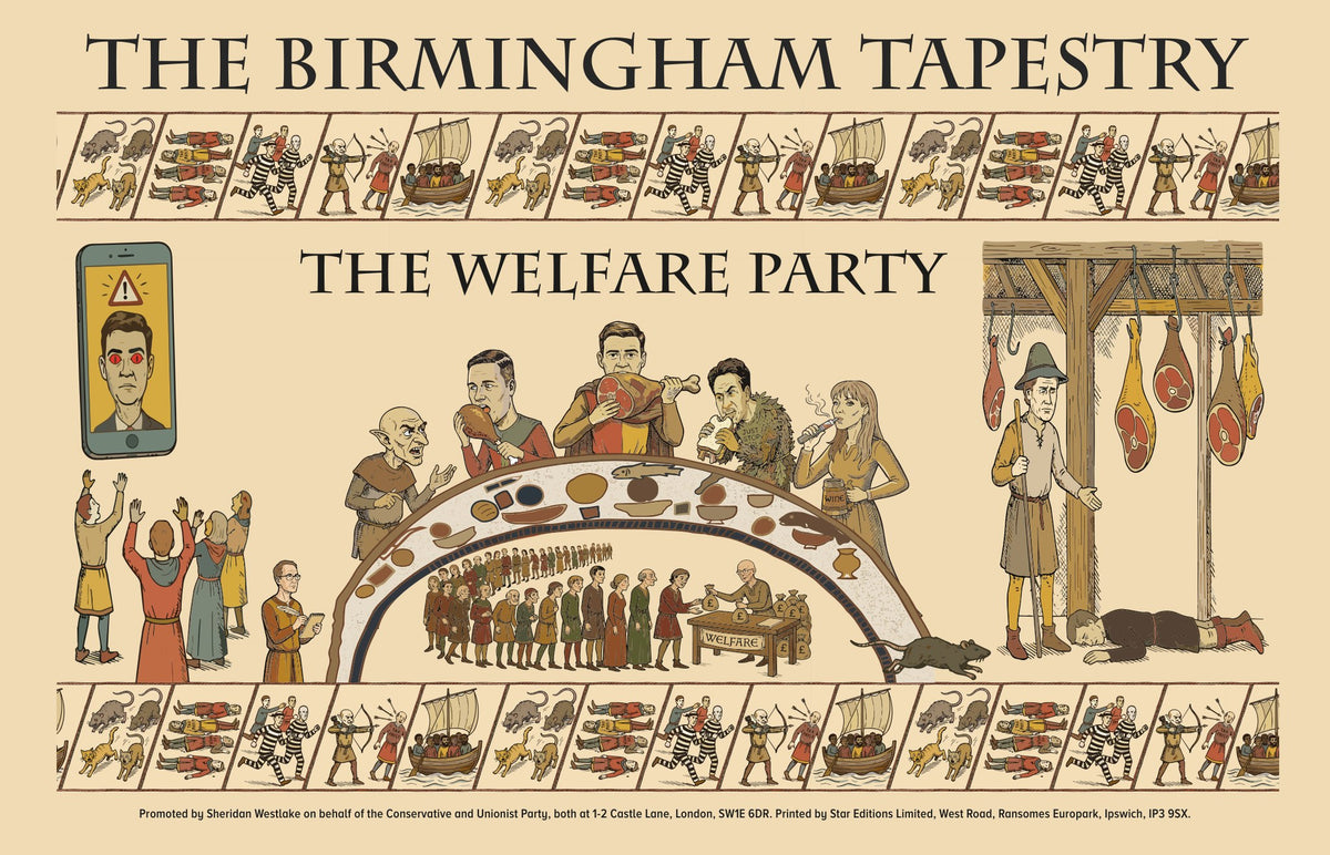 The Birmingham Tapestry: The Welfare Party Tea Towel