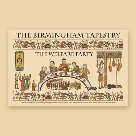 The Birmingham Tapestry: The Welfare Party Tea Towel